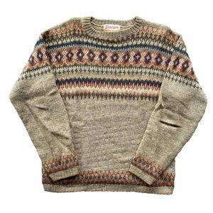 Vintage 1960s Jantzen Fair Isle Wool Mohair Grunge Sweater Medium‎ USA Grunge